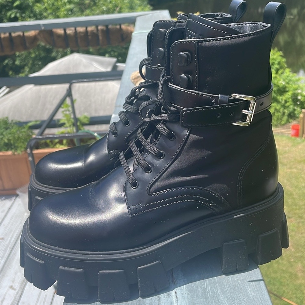 Prada Monolith Combat Ankle Boot - image 1